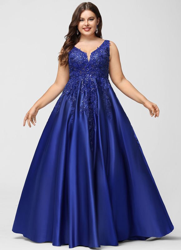 Robe Trapèze Satin Bleu Mystique - gallery 4