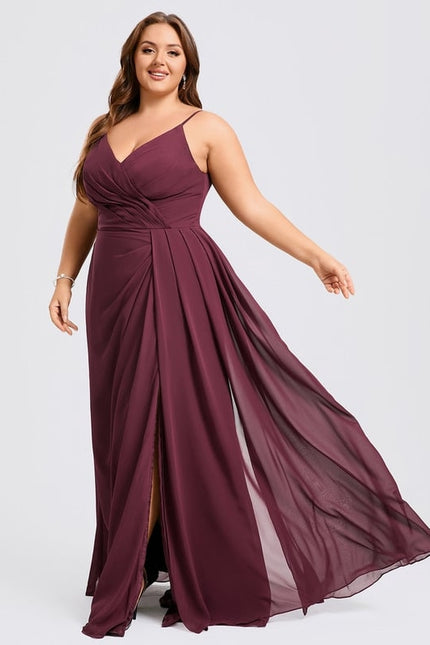 Robe Trapèze Mousseline Fendue - gallery 5