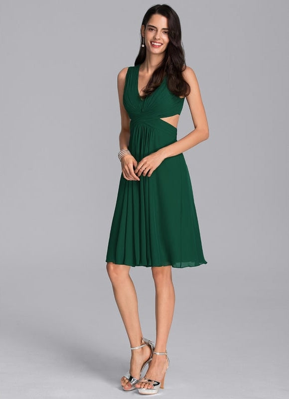 Robe Trapèze Émeraude Volante - gallery 1