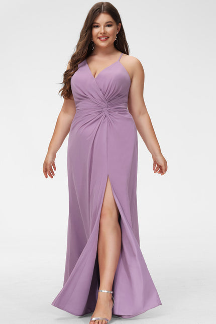 Robe Trapèze Mousseline Fendue - gallery 9