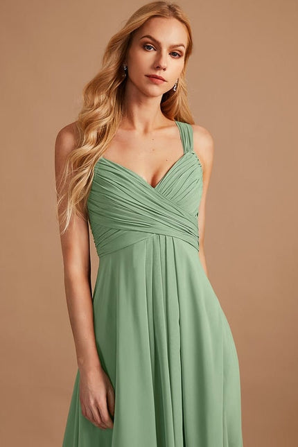 Robe Trapèze Mousseline Fendue - gallery 6