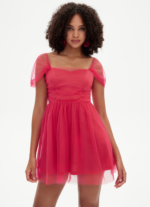 Robe Trapèze Fuchsia Envoûtante - gallery 2