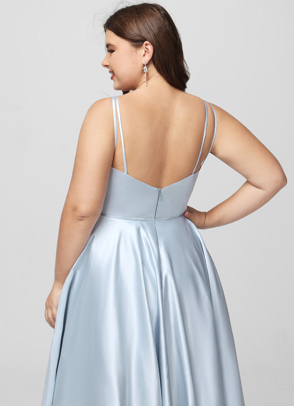 Robe Trapèze Éclat Satiné Doré - gallery 7