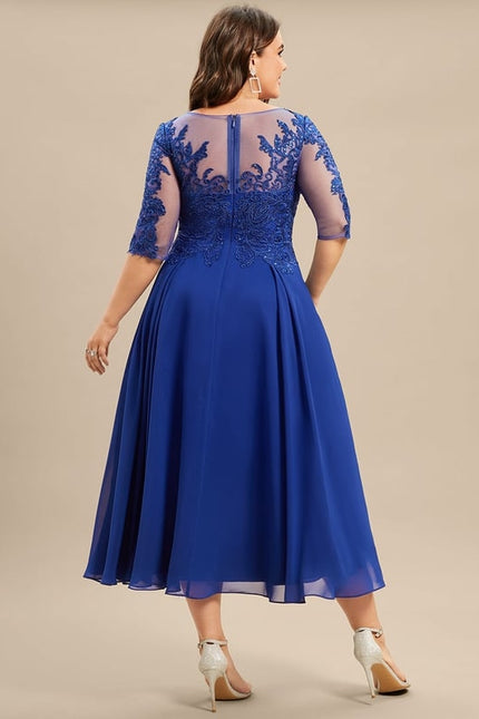 Robe Trapèze Bleu Éclatant - gallery 7
