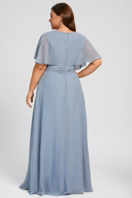 Robe Trapèze Mousseline Fendue - gallery 9