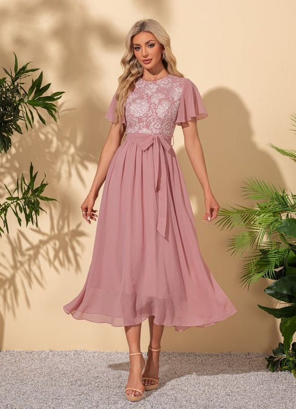 Robe Trapèze Roseau Éthéré - gallery 6