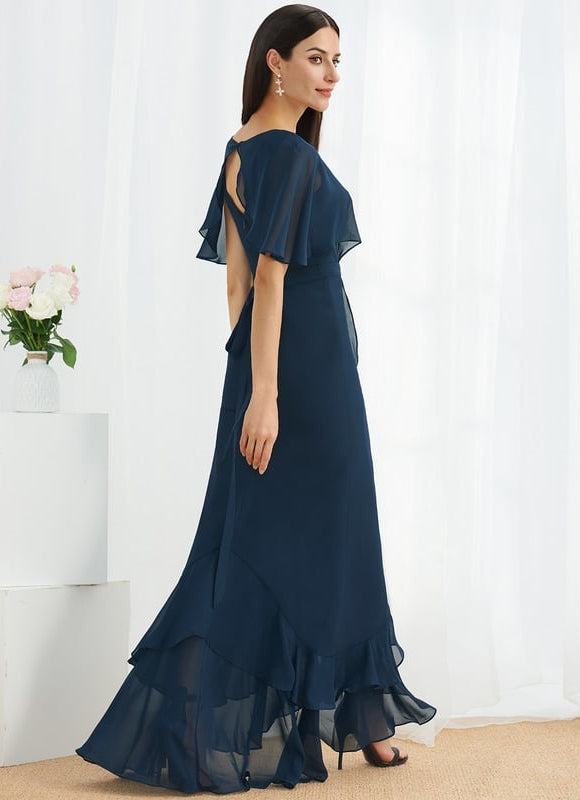 Robe Trapèze Aérienne Vert Pâle - gallery 3