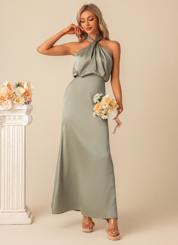 Robe Trapèze Satin Luxe Halter