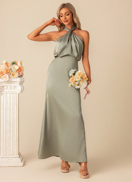 Robe Trapèze Satin Luxe Halter