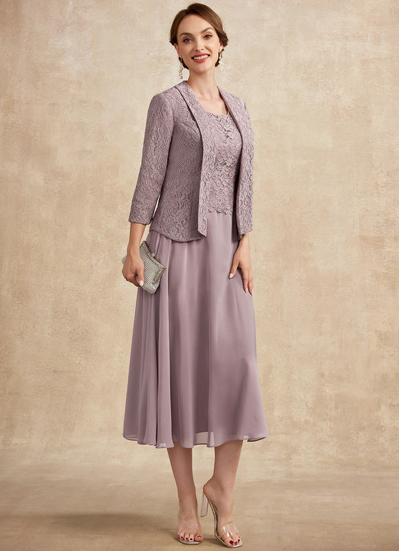 Robe Trapèze Lilas Élégant