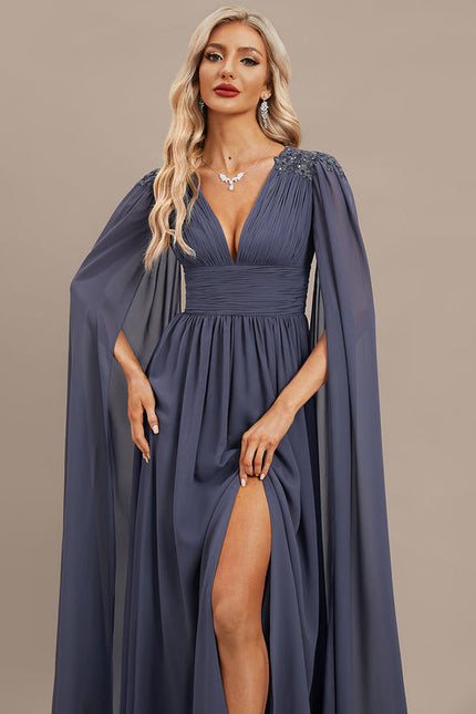 Robe Trapèze Nuit Céleste Satinée - gallery 1
