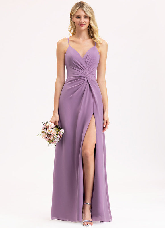 Robe Trapèze Mousseline Fendue - gallery 5
