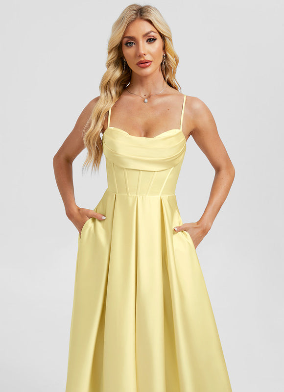 Robe Trapèze Jaune Lumineuse - gallery 4