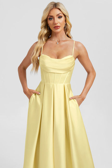 Robe Trapèze Jaune Lumineuse - gallery 4