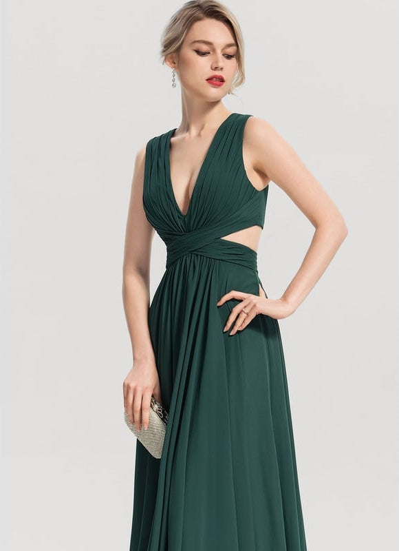 Robe Trapèze Élégante Mousseline - gallery 1