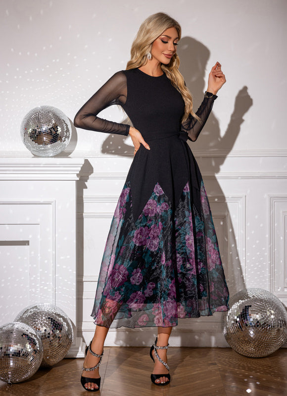 Robe Trapèze Organza Noir