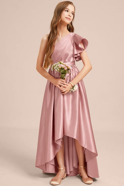 Robe Trapèze Satinée Lilas - gallery 2
