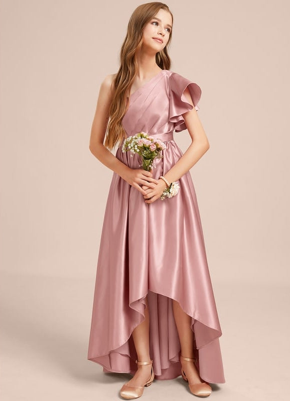 Robe Trapèze Satinée Lilas - gallery 2