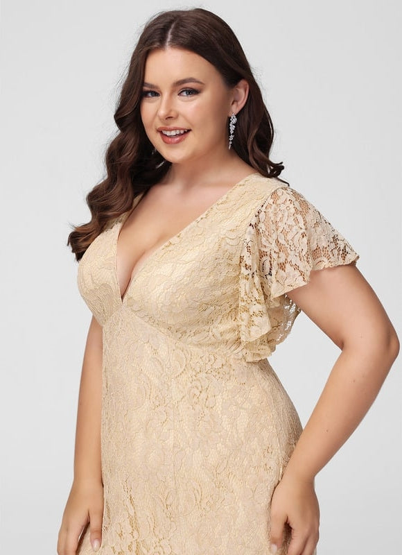 Robe Trapèze Dentelle Lavande - gallery 7