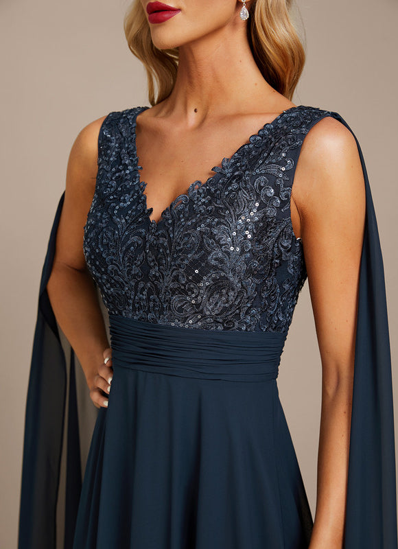 Robe Trapèze Marine Éclatante - gallery 6