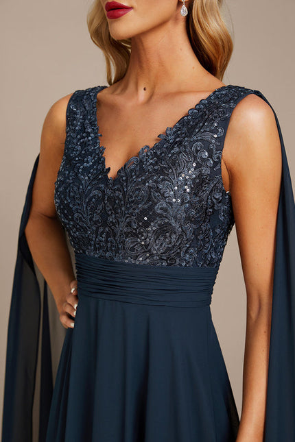 Robe Trapèze Marine Éclatante - gallery 6