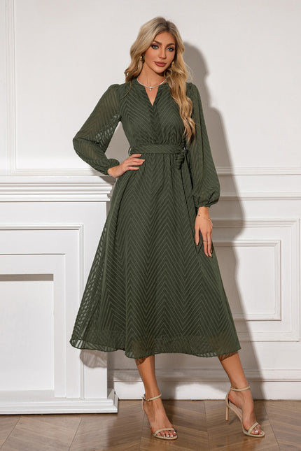 Robe Trapèze Chic Olivâtre