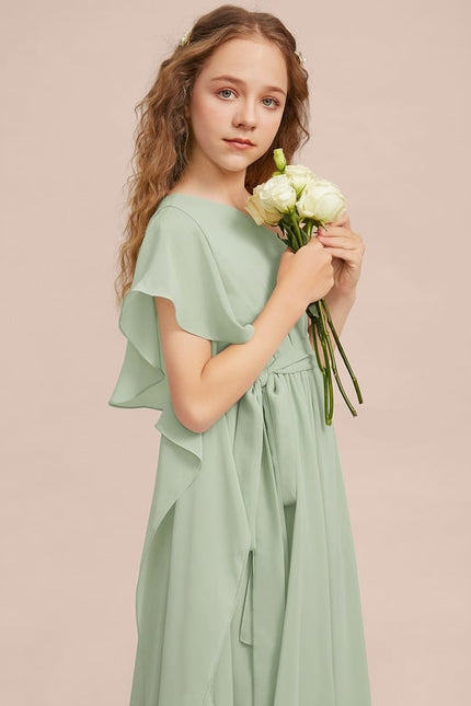 Robe Trapèze Verte Évanescente - gallery 4