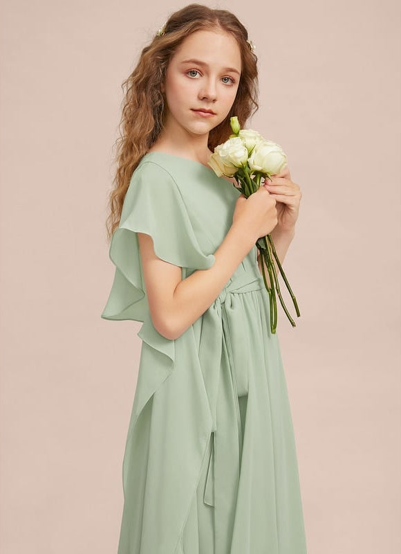 Robe Trapèze Verte Évanescente - gallery 4