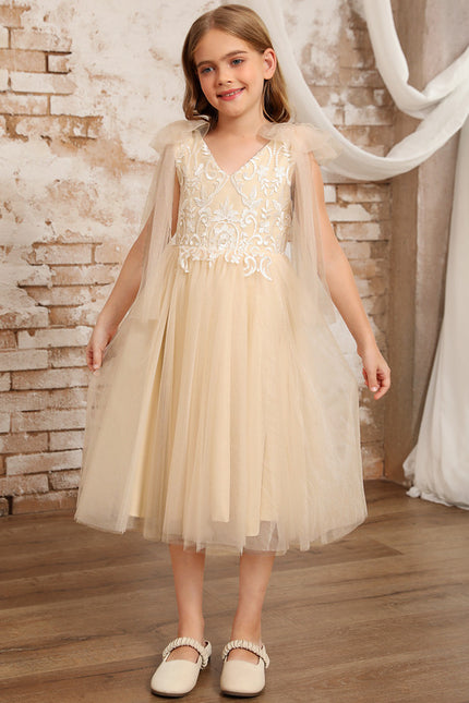 Robe Trapèze Tulle Écru - gallery 8