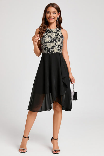 Robe Trapèze Noir Éclat - gallery 6