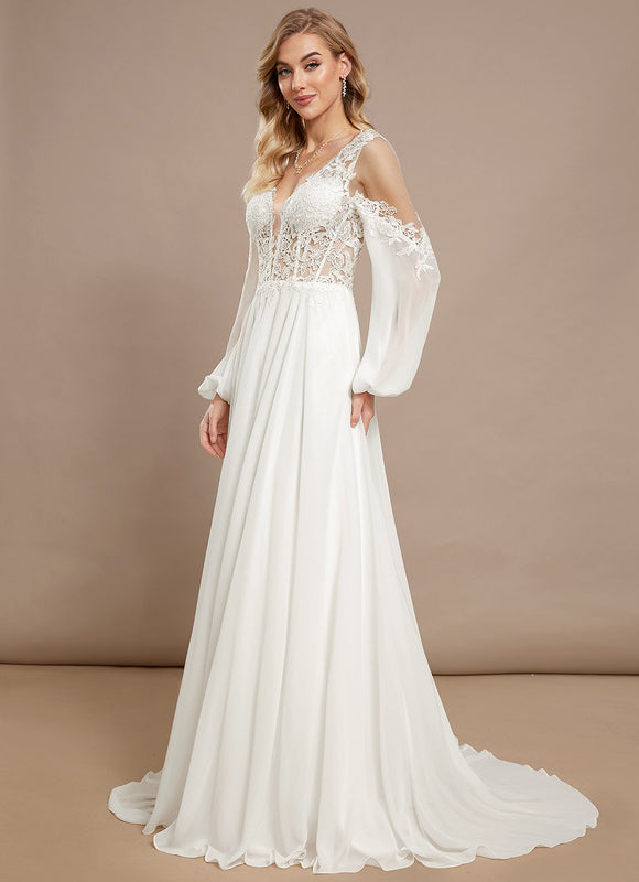 Robe Trapèze Éthérée Satinée - gallery 3