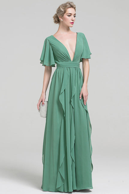 Robe Trapèze Sérénade Émeraude - gallery 3