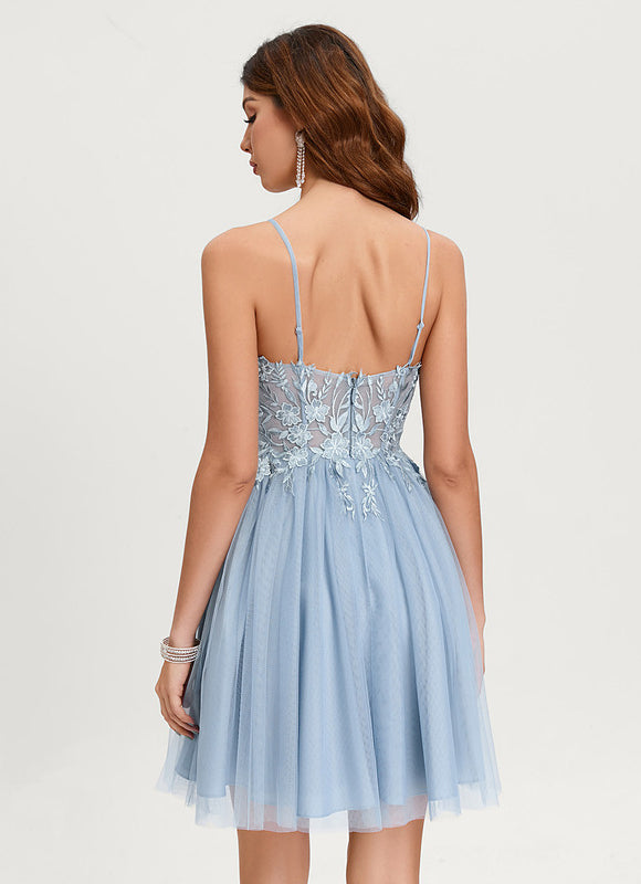 Robe Trapèze Tulle Noire - gallery 1