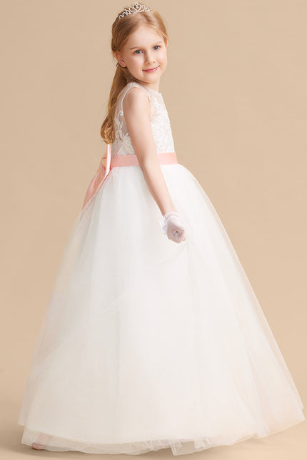 Robe Trapèze De Mariage Enfant - gallery 2