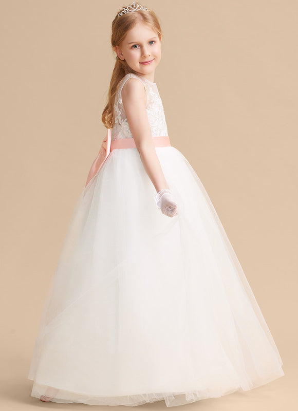 Robe Trapèze De Mariage Enfant - gallery 2