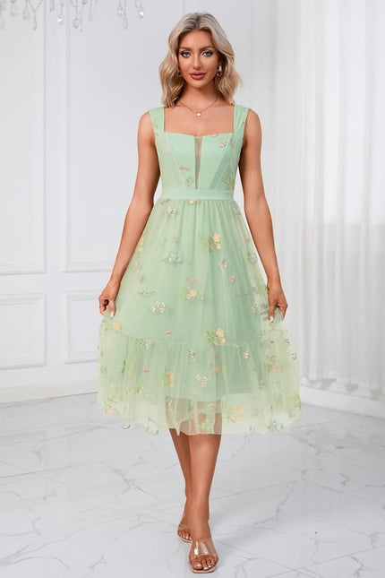 Robe Trapèze Tulle Printanière - gallery 5