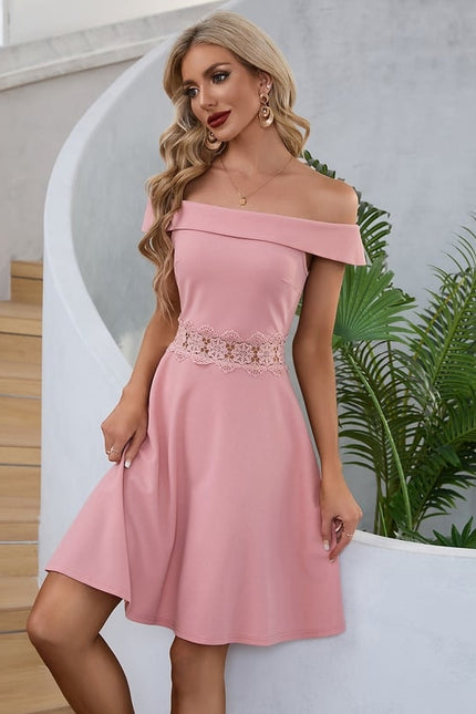 Robe Trapèze Flou Poudré