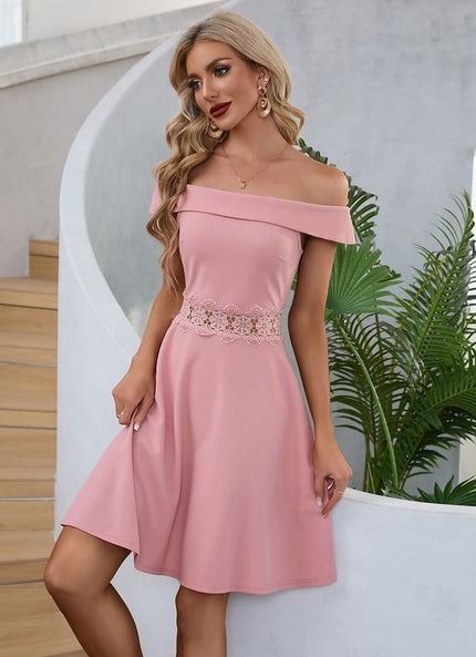 Robe Trapèze Flou Poudré