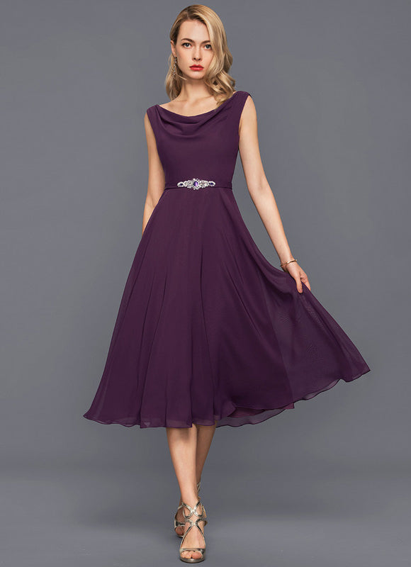Robe Trapèze Violet Éclipse - gallery 2