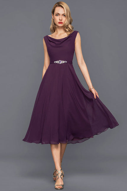 Robe Trapèze Violet Éclipse - gallery 2