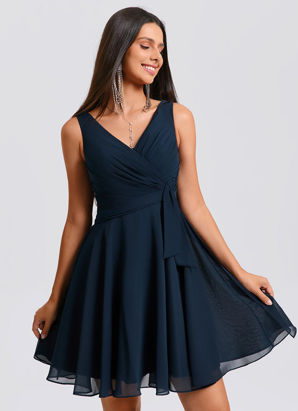 Robe Trapèze Vague Marine - gallery 6