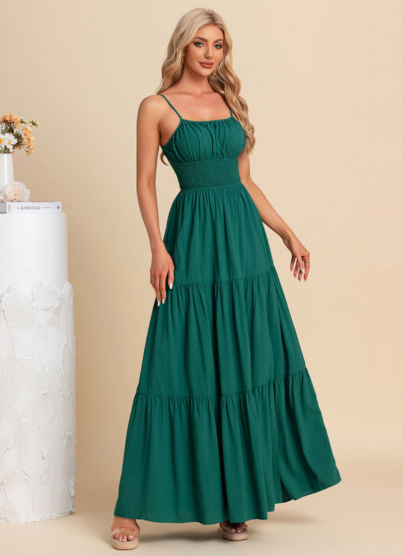 Robe Trapèze Maxi Vert Éclat - gallery 6