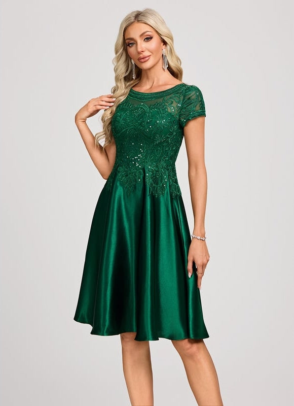 Robe Trapèze Émeraude Chic - gallery 1
