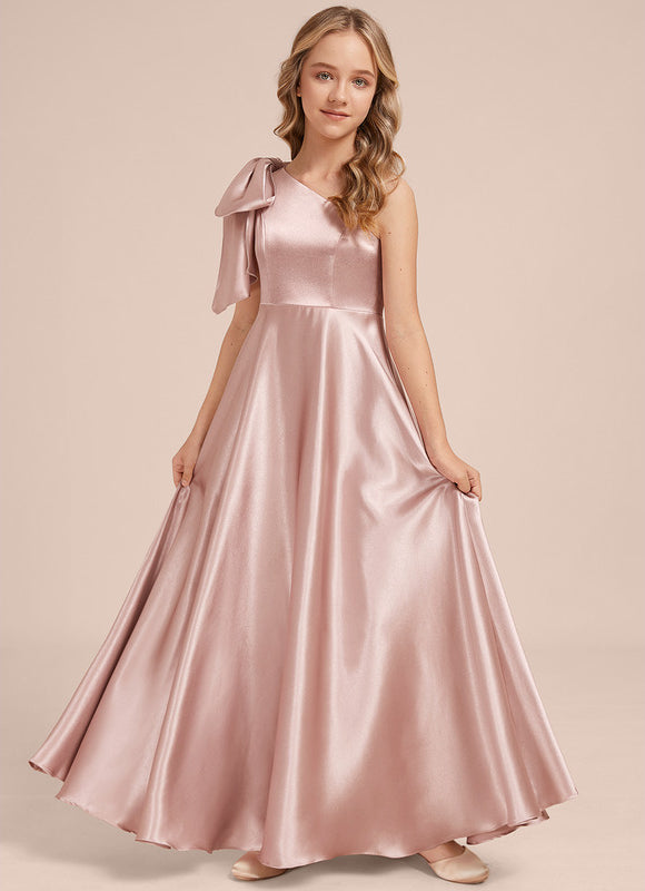 Robe Trapèze Satinée Rose Poudré