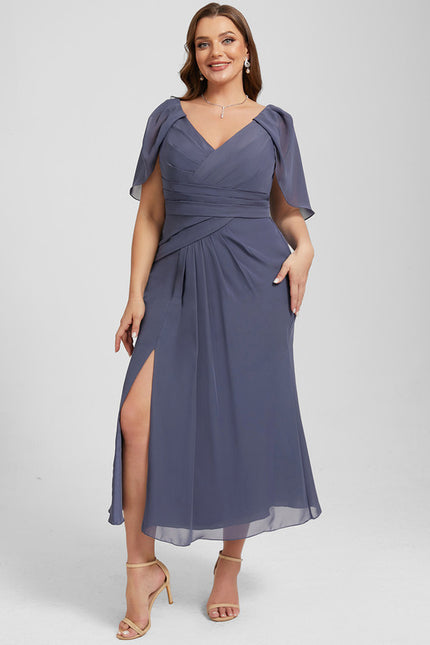 Robe Trapèze Florale Marine - gallery 9
