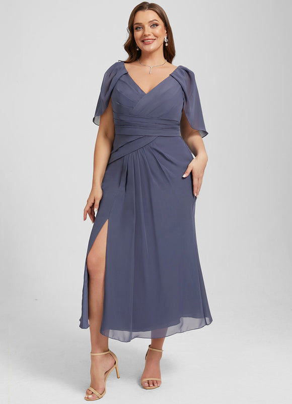 Robe Trapèze Florale Marine - gallery 9