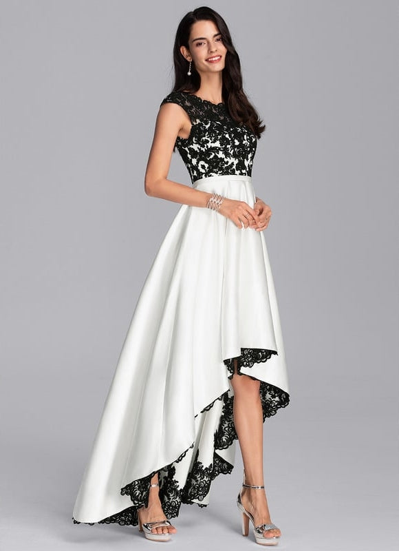 Robe Trapèze Noir Éclatant - gallery 3