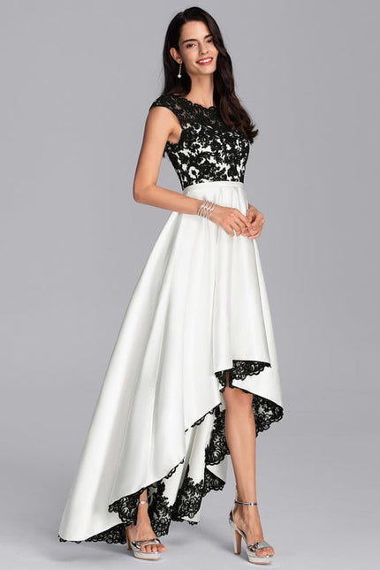 Robe Trapèze Éclat Noir Blanc - gallery 8