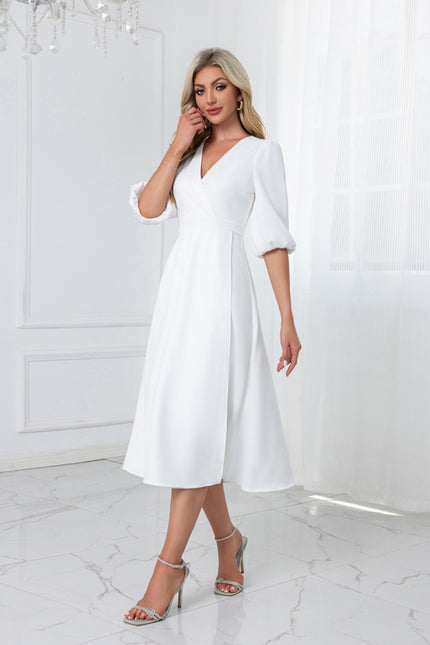 Robe Trapèze Midi Épure - gallery 5
