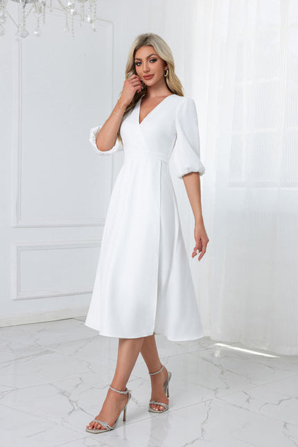 Robe Trapèze Midi Épure - gallery 5